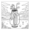 Classic Golf Bag Golf Coloring Book - 40 Pages