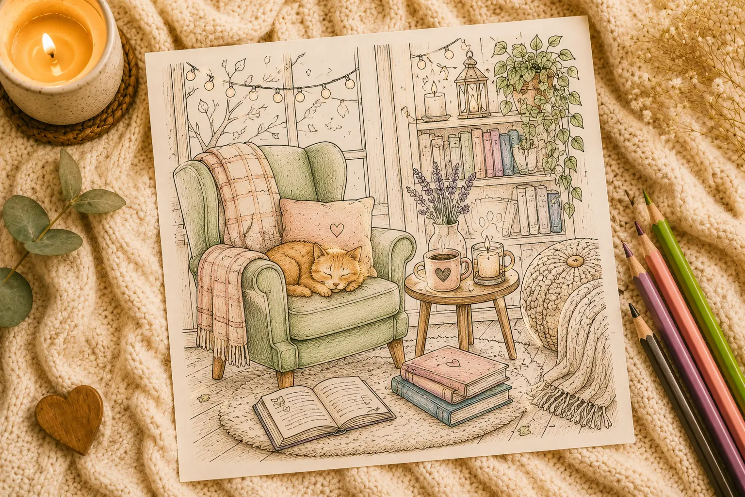 Cozy coloring pages