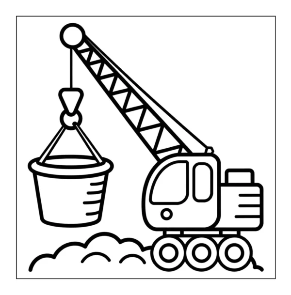 Construction Coloring Book - 40 Pages