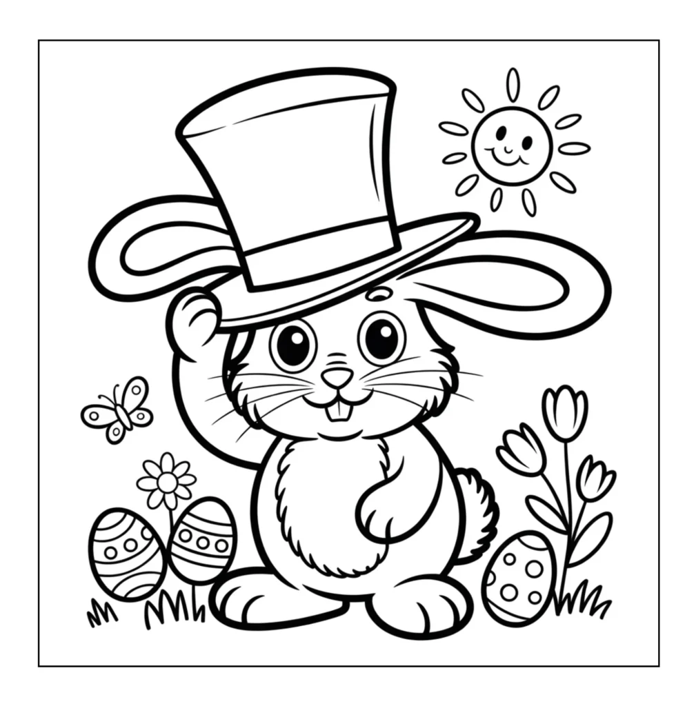 Bunny wearing a top hat