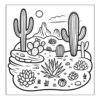 Desert Cactus Scene Cacti and succulents in a desert