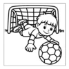 Diving Goalkeeper Soccer Ball Coloring Book - 40 Pages