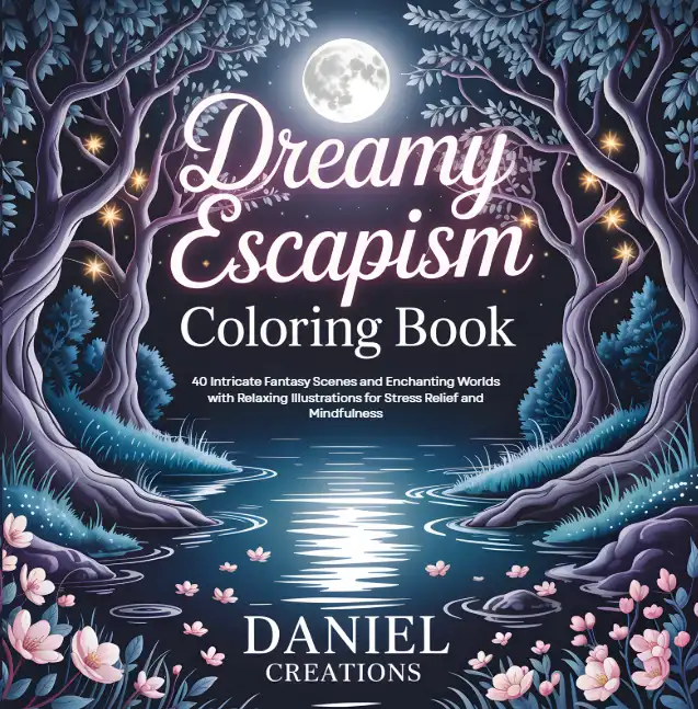 Dreamy Escapism Coloring Book - 40 Pages