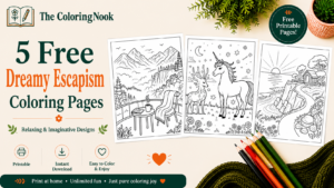 Dreamy Escapism Coloring Pages