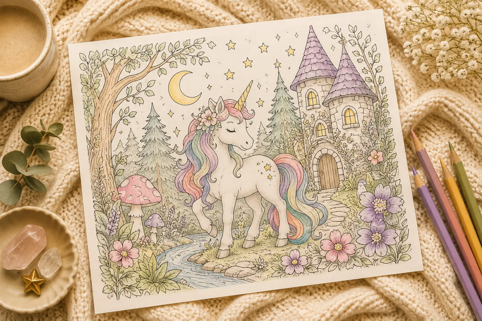 Fantasy coloring pages