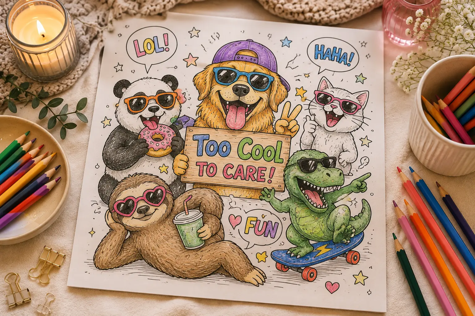 Funny coloring pages
