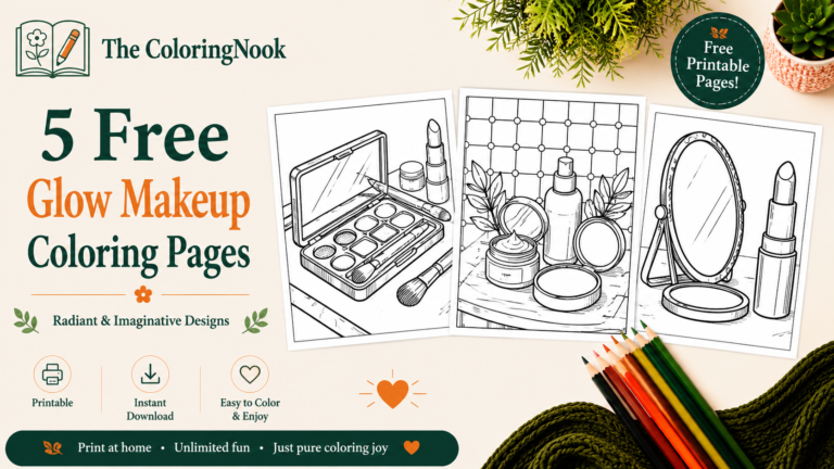Glow Makeup Coloring Pages