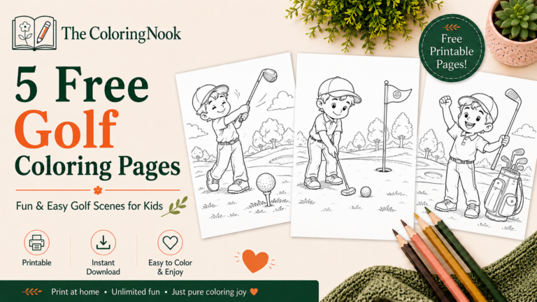 Golf Coloring Page