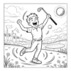 Golfer Got Victory Golf Coloring Book - 40 Pages
