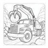Grapple Truck Loading Insane Trucks Coloring Book - 40 Pages