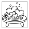 Heart Shaped Decor Heart decorations arranged on a tray.