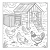 Hens And Coop Colorado Springs Coloring Book - 40 Pages