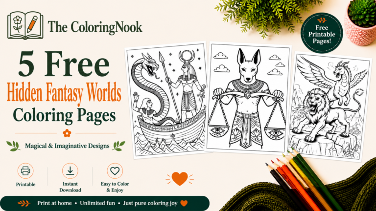 Hidden Fantasy Worlds Coloring Pages