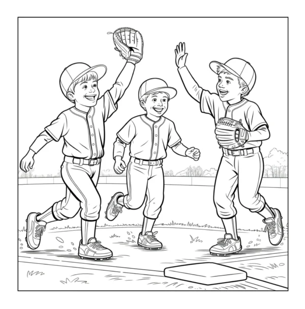 Baseball Coloring Book - 40 Pages