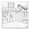 Horse In Stable Colorado Springs Coloring Book - 40 Pages