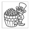 Hugging Coin Barrel St Patrick's Day Coloring Book - 40 Pages