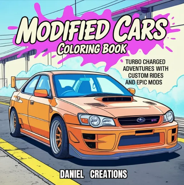 Modified Cars Coloring Book