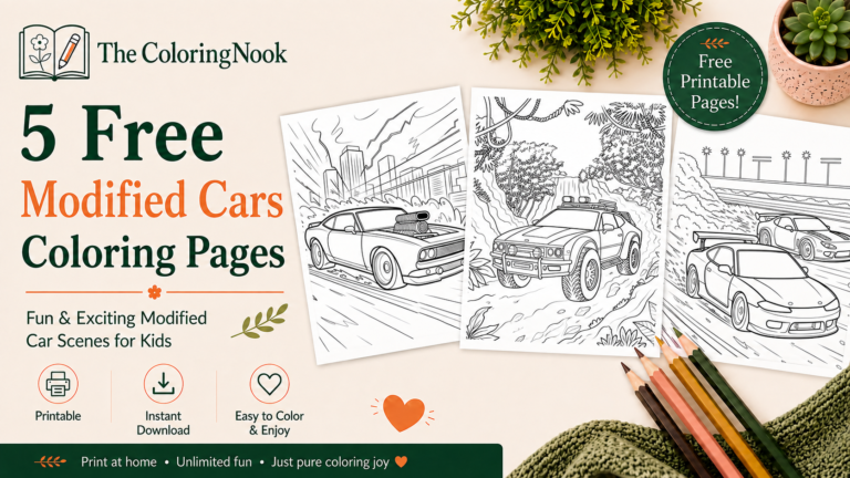 Modified Cars Coloring Pages