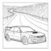 Mountain Forest Rally JDM Coloring Book - 40 Pages
