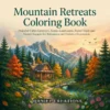 Mountains Coloring Book cover — 40 printable pages