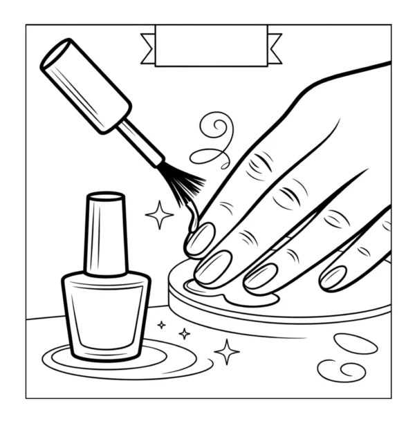 Person painting fingernails with polish brush.