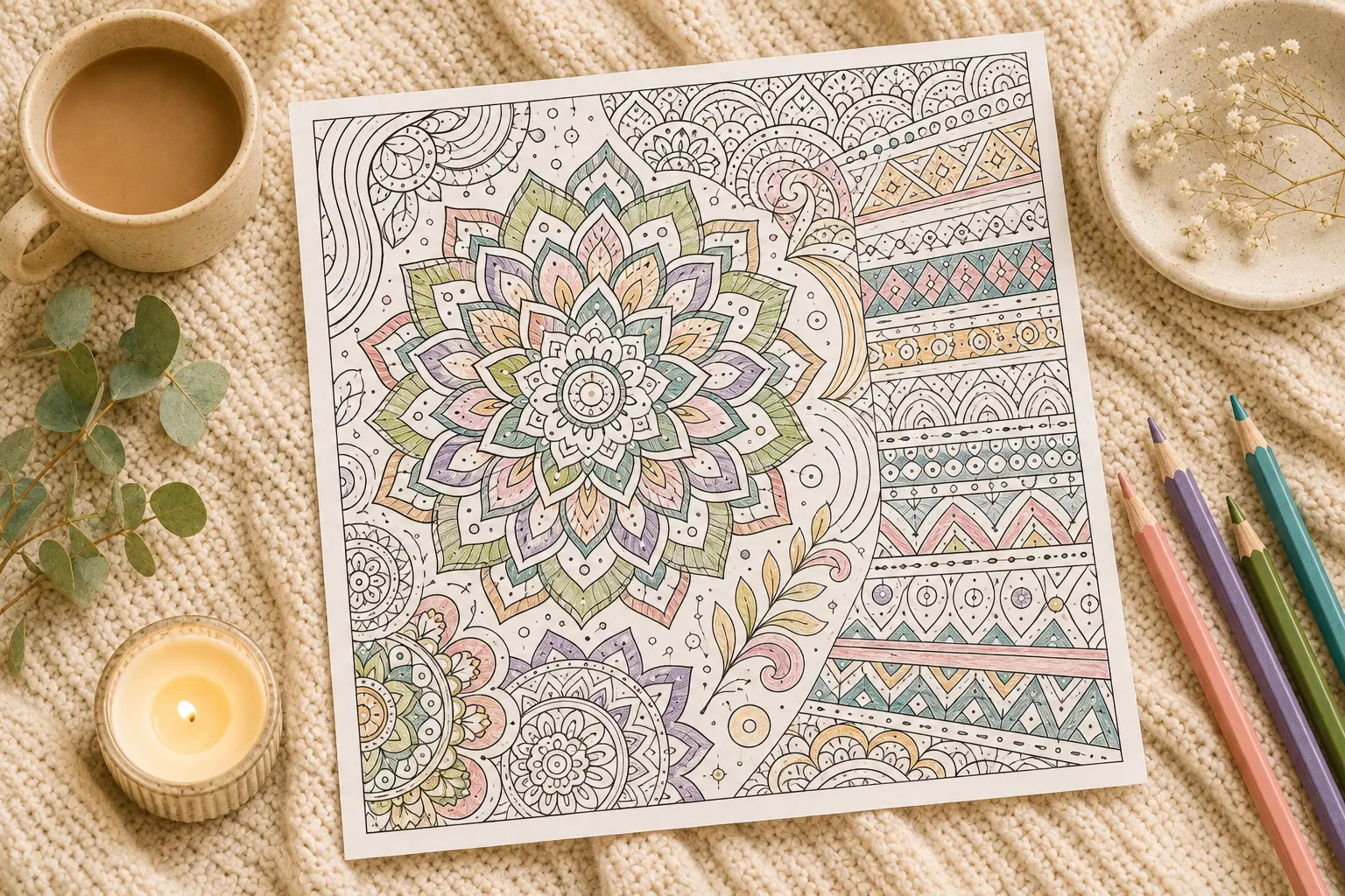 Patterns & Mandala coloring pages