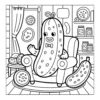 Pickle wearing bow tie in armchair