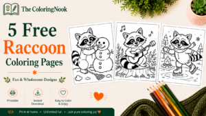 Raccoon coloring pages are printable