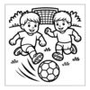 Racing For Ball Soccer Ball Coloring Book - 40 Pages