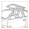 Dogs in Cars Coloring Book - 40 Pages