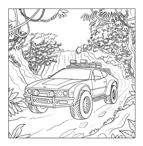 Modified Cars Coloring Book - 40 Pages