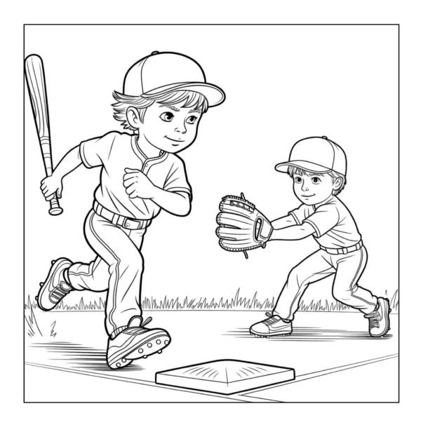 Baseball Coloring Book - 40 Pages