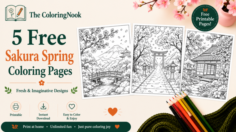 Sakura Spring Coloring Pages