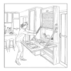 Setting Folding Table Woman setting up folding dining table