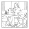 Sewing At Home Tiny Apartments Coloring Book (Printable PDF)