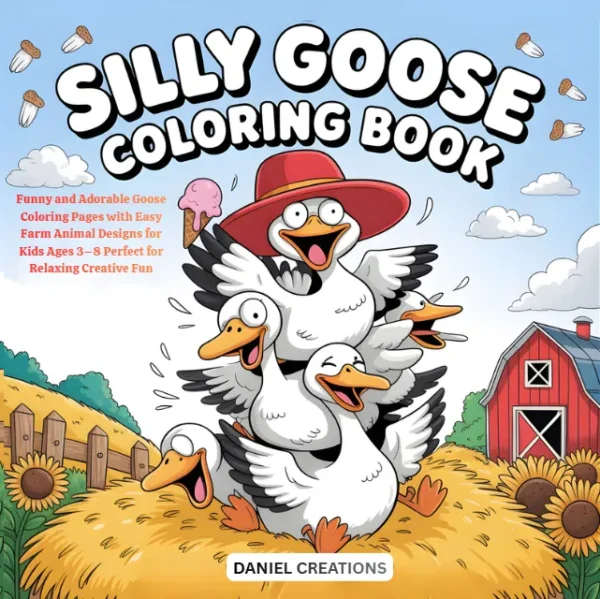Goose Coloring Book cover — 40 printable pages