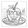 Skull Candy Apple Skull candy apple on a plate.