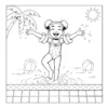 Little girl splashing in pool.