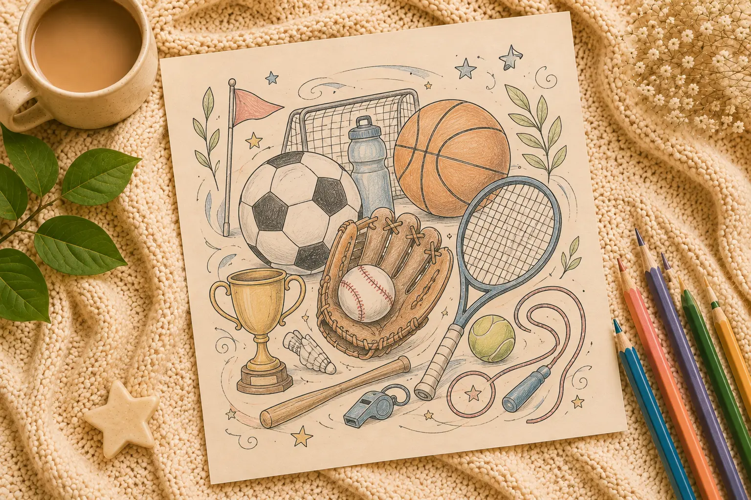 Sports coloring pages