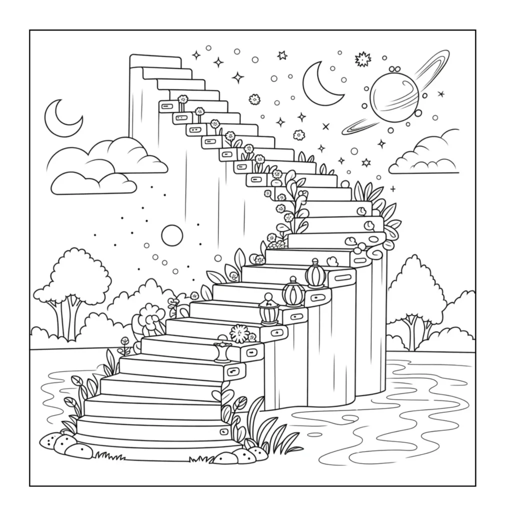 Stone stairway leading to the sky.