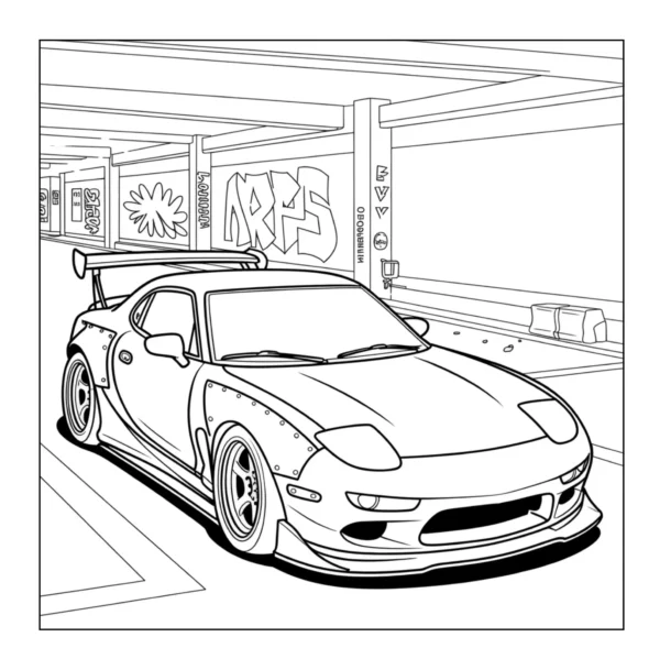 Underground Tuner Car JDM Coloring Book - 40 Pages