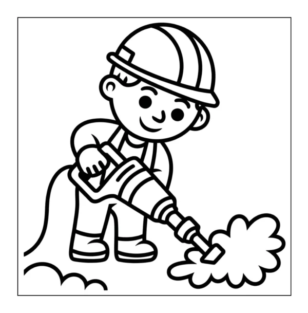 Construction Coloring Book - 40 Pages