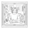 Writing By Window Tiny Apartments Coloring Book (Printable PDF)