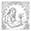 Writing In Journal Woman writing in journal at desk.