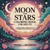 Moon and Stars Coloring Book for Adults cover — 40 printable pages