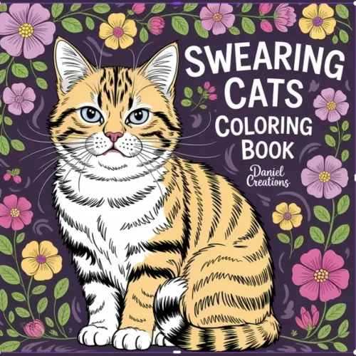 Swearing Cat Coloring Book (Printable PDF)