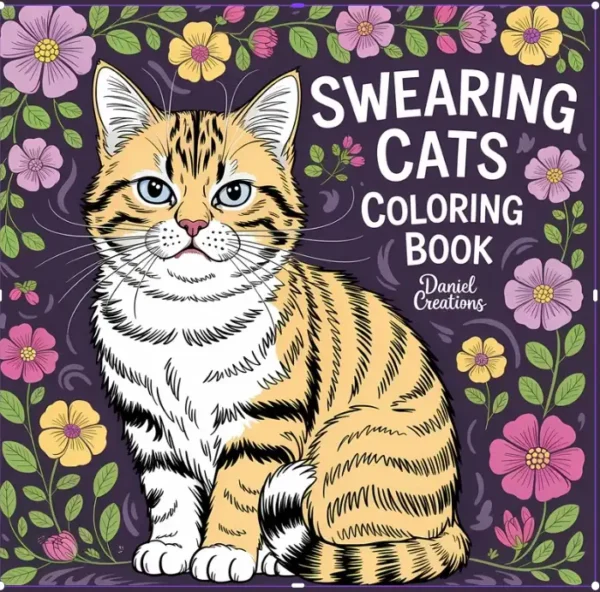 Swearing Cat Coloring Book (Printable PDF)