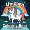 unicorn coloring book Unicorn Coloring Book cover - 40 printable pages