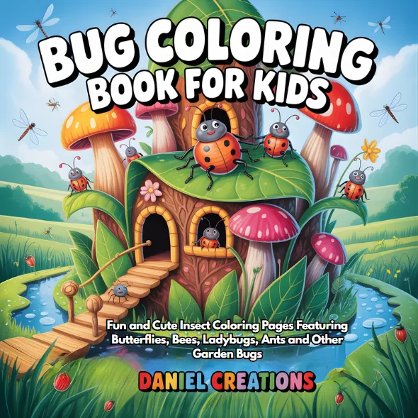 Bug Garden Coloring Book - 40 Pages