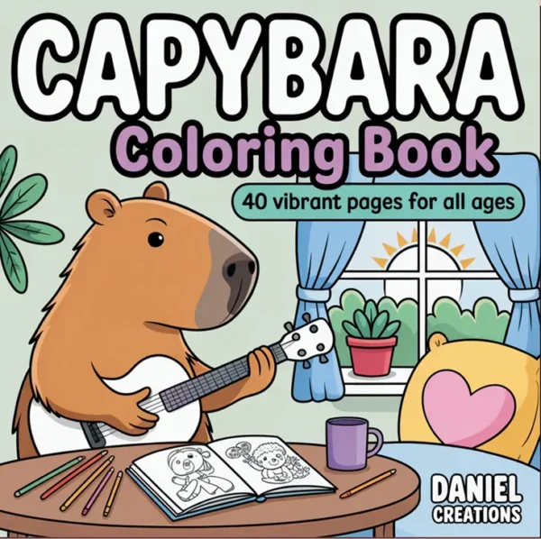 Capybara Coloring Book Capybara Coloring Book